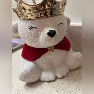 Bath & Body Works Polar Bear Gold Crown SINGLE WICK ONLY Candle Holder